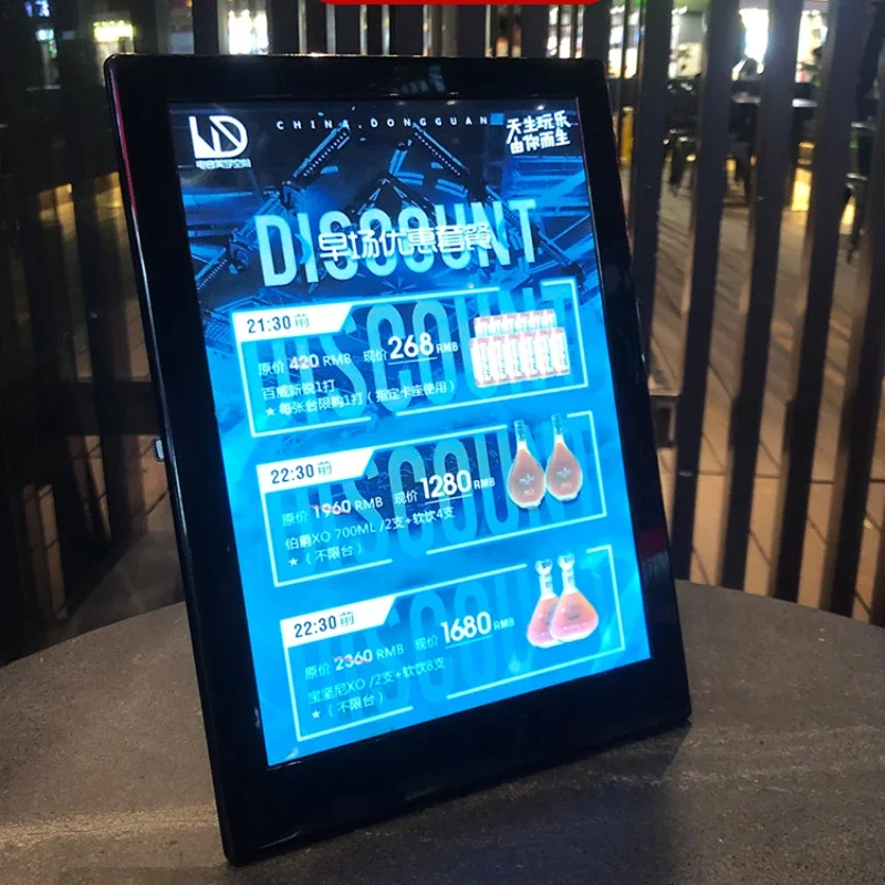 Coffee Tea Menu - Işıklı LED şarap listesi ekran standı