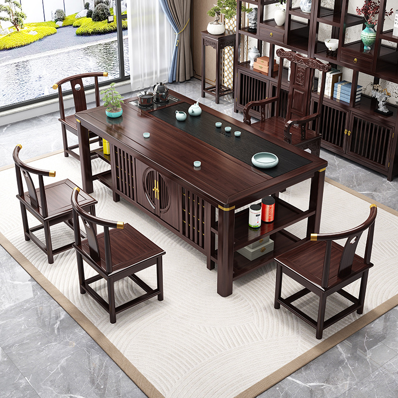 Coffee Tea Station - Masif ahşap yeni Çin çay masası