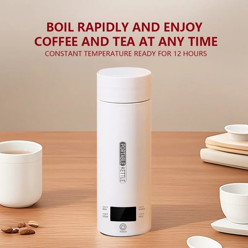 Coffee Tea Menu - Seyahat için Taşınabilir Elektrikli Su Isıtıcısı,