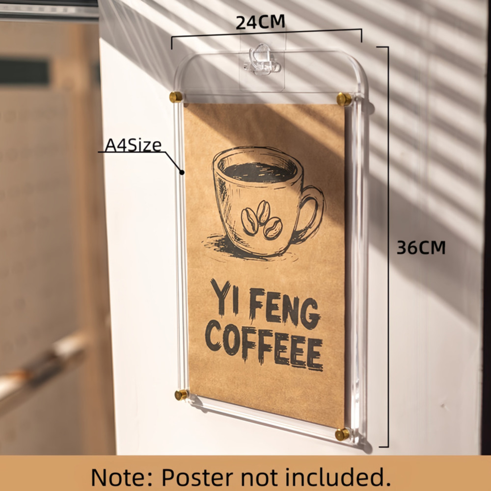 Coffee Tea Menu - 1 adet A4 ekran standı şeffaf