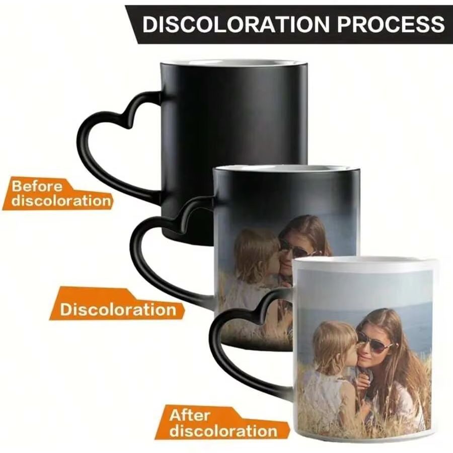 Coffee Tea Images - Kişiselleştirilmiş Kahve Kupası, Termal Renk Değiştiren