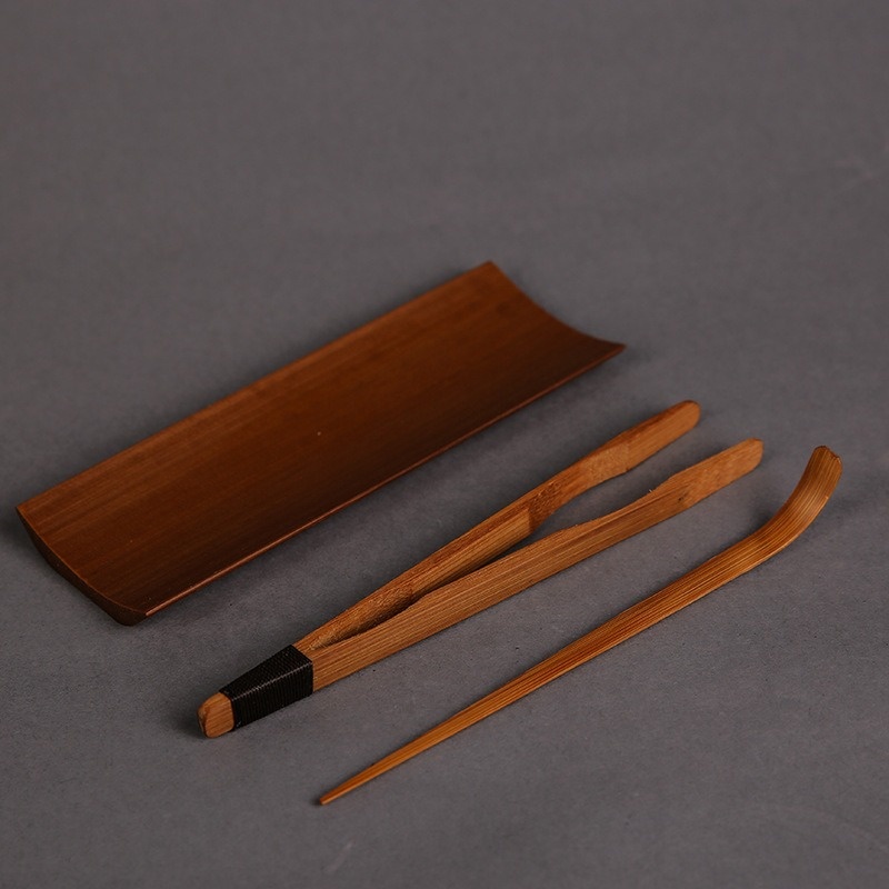 Bamboo Tea Tray - 3/4/5 adet Bambu Kömürleşmiş Teaware Seti
