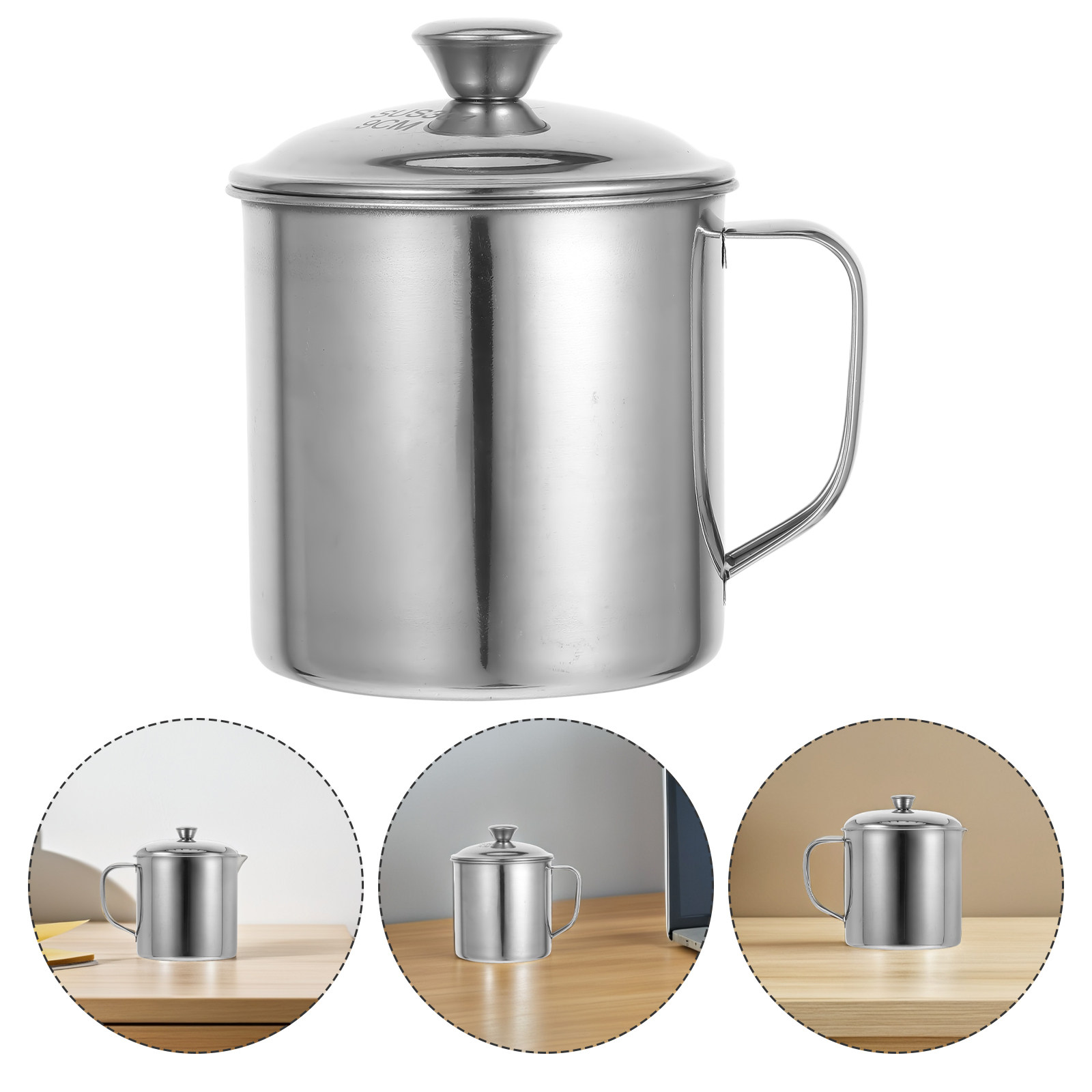 Coffee Tea Drink - Paslanmaz Çelik Kapaklı, Yeniden Kullanılabilir, Kahve