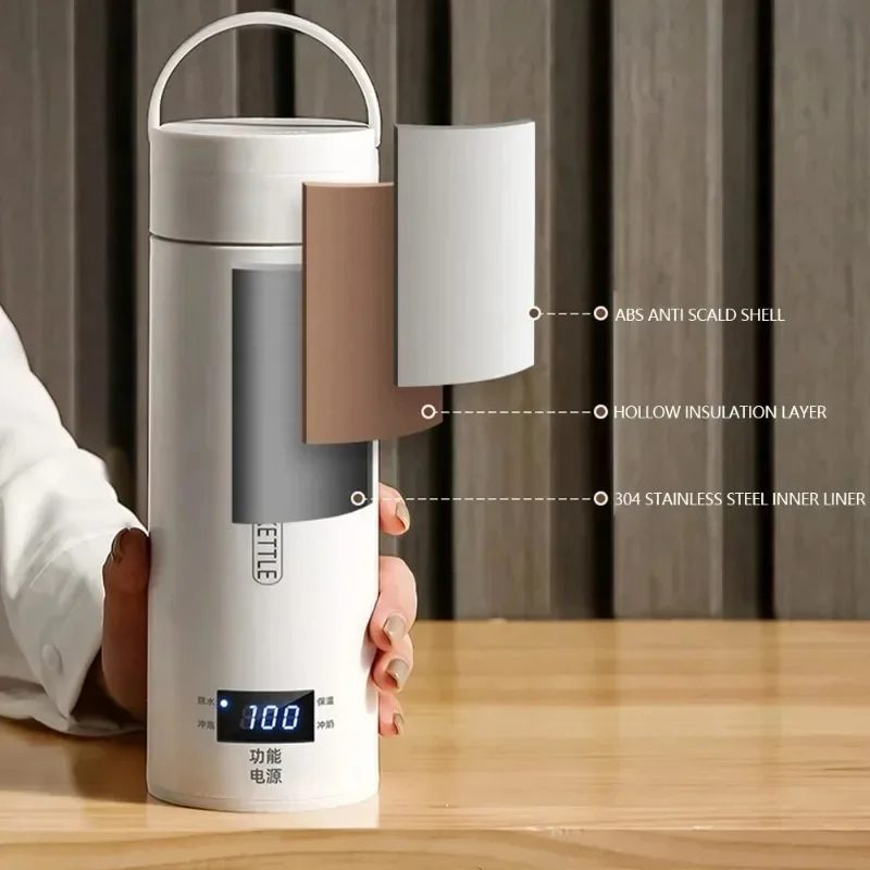 Coffee Tea Menu - 450ML Elektrikli Su Isıtıcıları Taşınabilir Çay