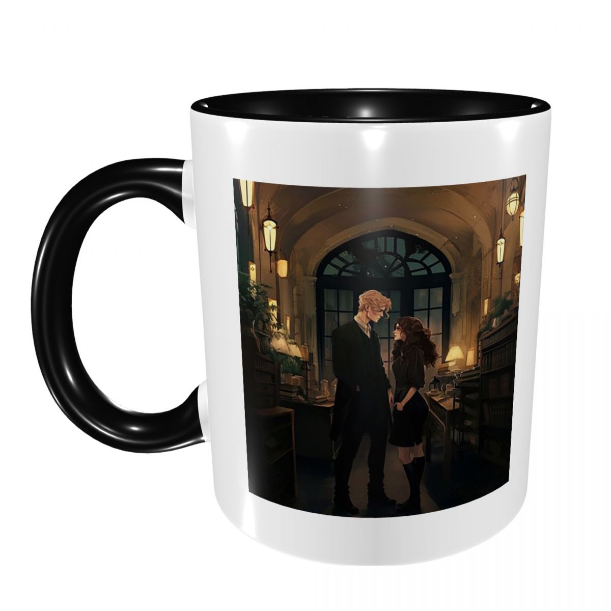 Coffee Tea Library - Dramione Kütüphanede Kupa Komik Seramik Kahve