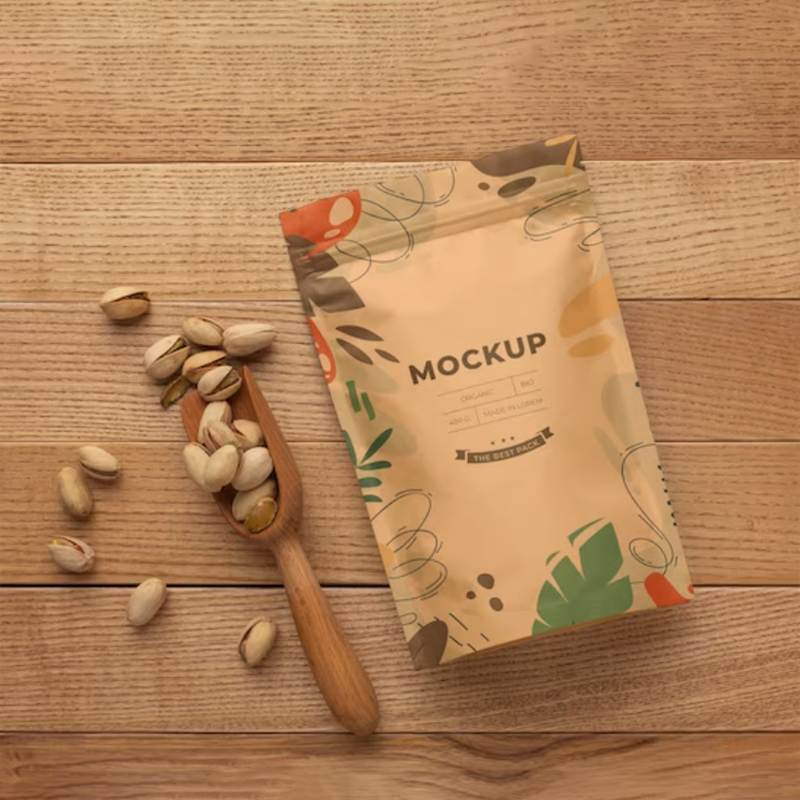 Coffee Tea In Chinese - Baskılı Kraft Kağıt Fermuarlı Çanta, Yeniden