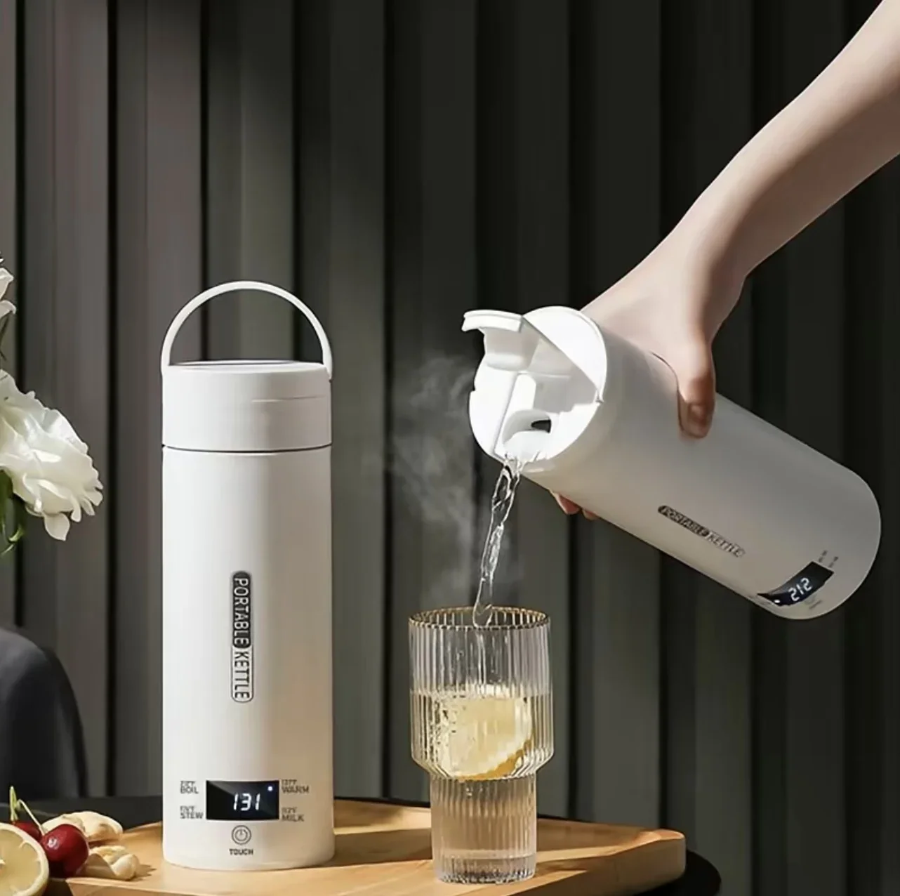 Coffee Tea Menu - 450ML Elektrikli Su Isıtıcısı Taşınabilir Çay