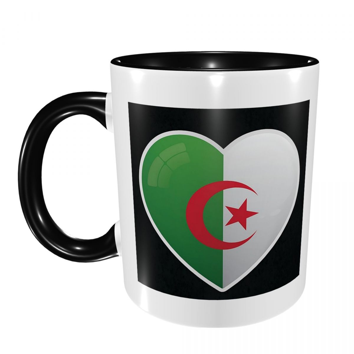 Coffee Tea Icon - Cezayir Cezayir Bayrağı Aşk Simgesi Kupa