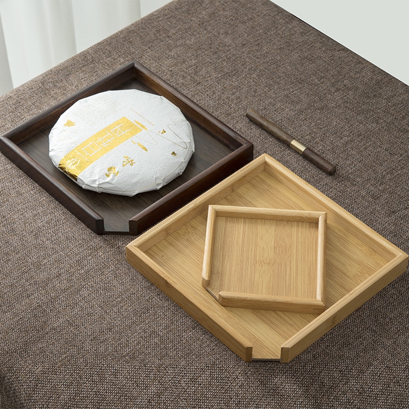 Bamboo Tea Tray - 1 adet Bambu Çay Değerlendirme Kutusu