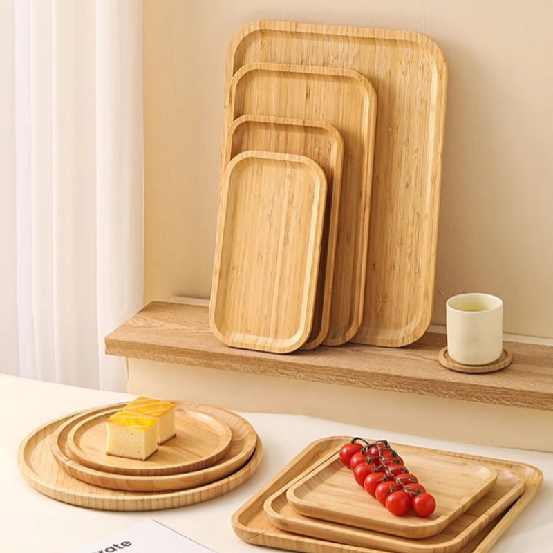 Bamboo Tea Tray - Japon tarzı bambu ve ahşap kahvaltı