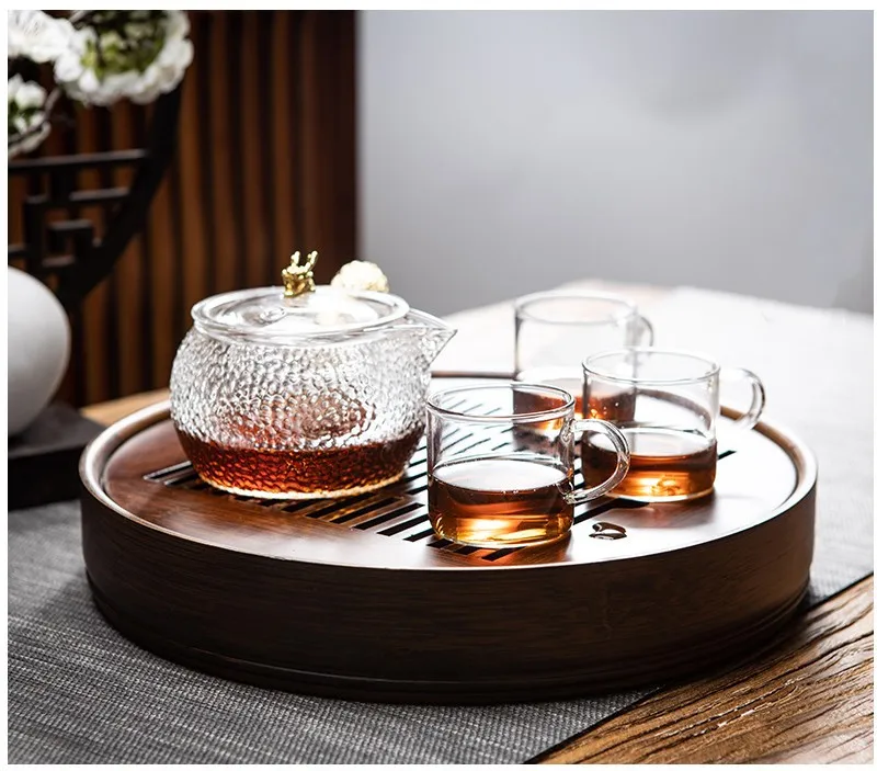 Şakayık Çiçekli Yuvarlak Tepsi - Bamboo Tea Tray incelemesi ve fiyatı
