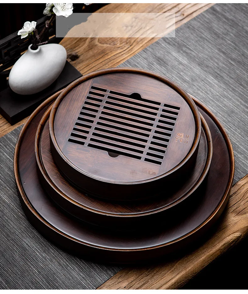 Şakayık Çiçekli Yuvarlak Tepsi - Bamboo Tea Tray incelemesi ve fiyatı