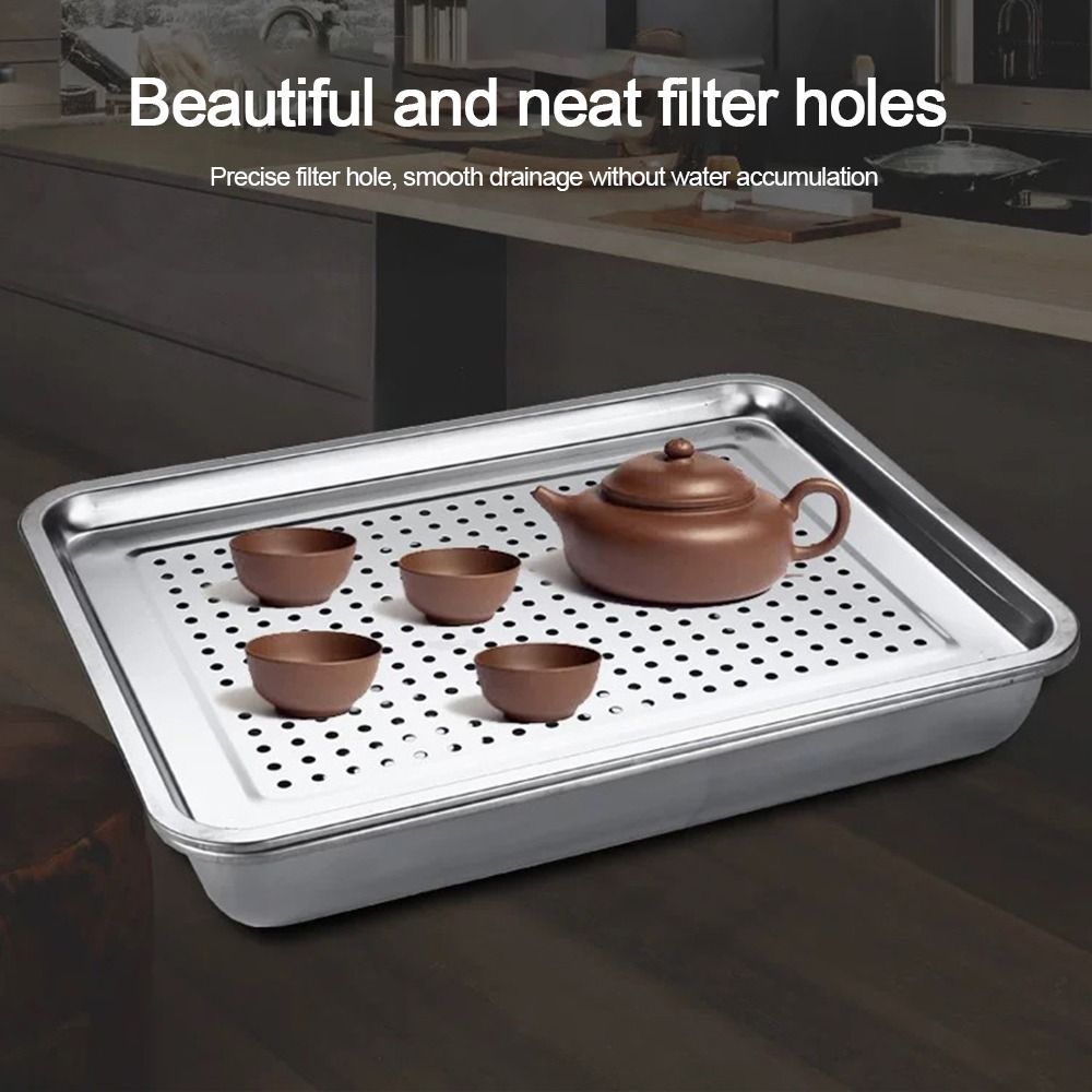 Yeni Paslanmaz Çelik Çay Tepsi - Bamboo Tea Tray incelemesi ve fiyatı