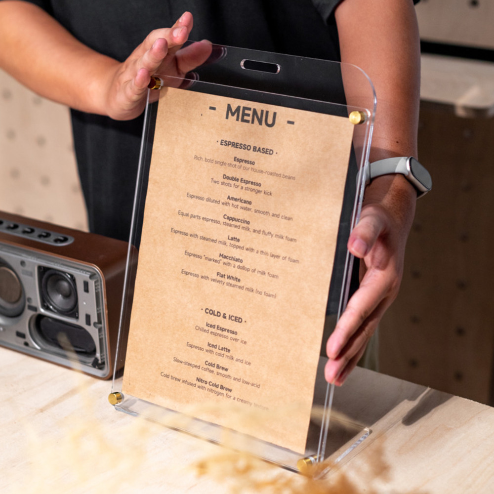 1 adet A4 ekran standı şeffaf  - Coffee Tea Menu incelemesi ve fiyatı