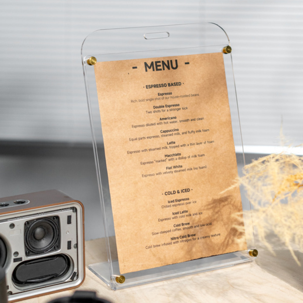 1 adet A4 ekran standı şeffaf  - Coffee Tea Menu incelemesi ve fiyatı