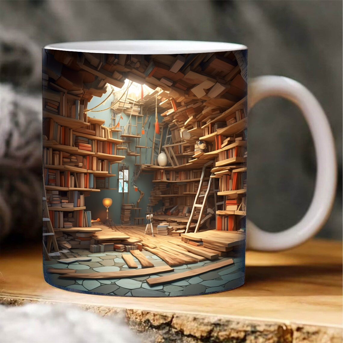 Seramik Kupa Ev Yaratıcı Kütüp - Coffee Tea Library incelemesi ve fiyatı