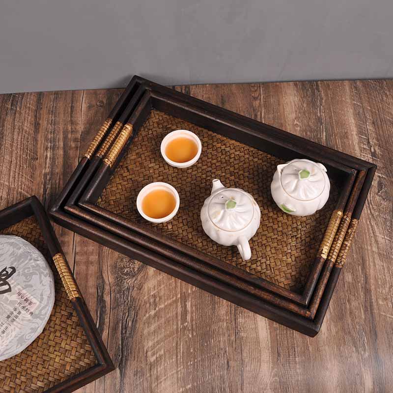 Masif ahşap bambu örgülü tepsi - Bamboo Tea Tray incelemesi ve fiyatı
