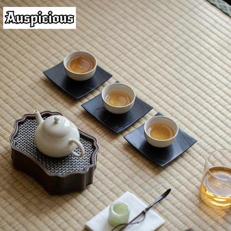 2 adet/takım Retro katı ahşap  - Coffee Tea In Chinese incelemesi ve fiyatı