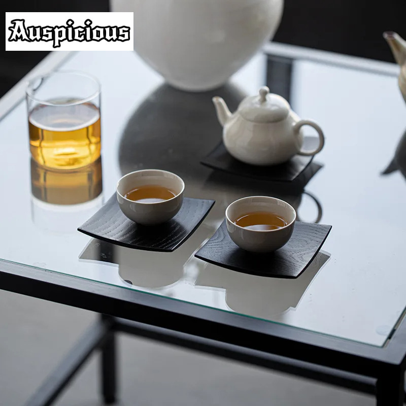 2 adet/takım Retro katı ahşap  - Coffee Tea In Chinese incelemesi ve fiyatı
