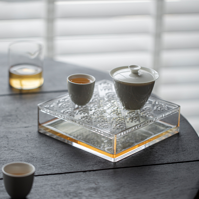 Akrilik Şeffaf Çay Tepsisi Su  - Bamboo Tea Tray incelemesi ve fiyatı