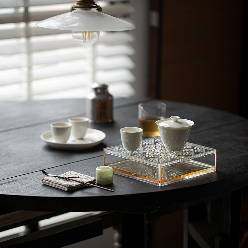 Akrilik Şeffaf Çay Tepsisi Su  - Bamboo Tea Tray incelemesi ve fiyatı