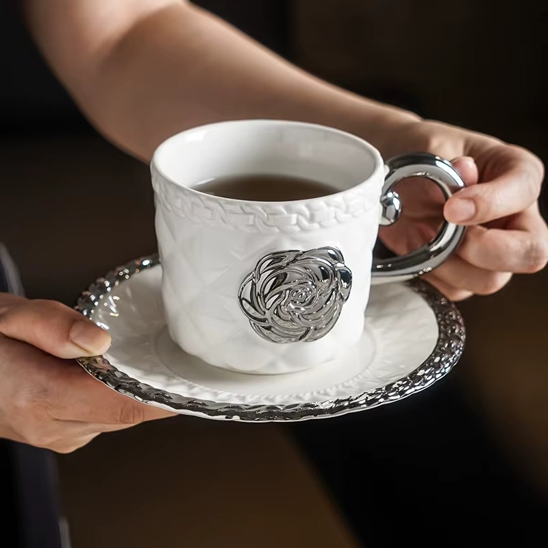 3D Kamelya Desenli Seramik Kah - Espresso Cup Saucer incelemesi ve fiyatı