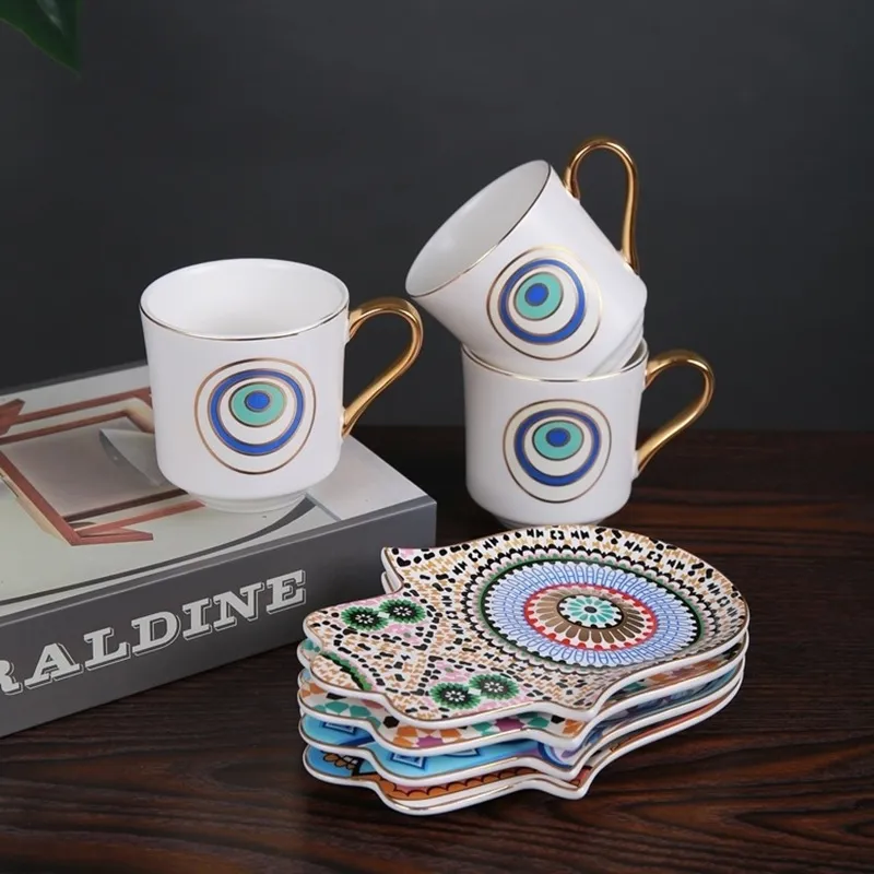 Retro asılı kulak yaratıcı ser - Espresso Cup Saucer incelemesi ve fiyatı